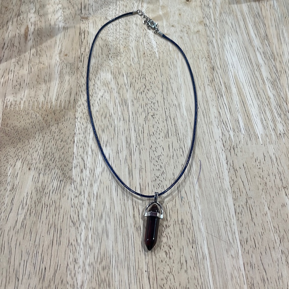Brown crystal necklace